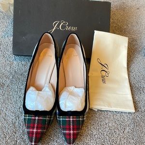 NWT J Crew plaid pumps